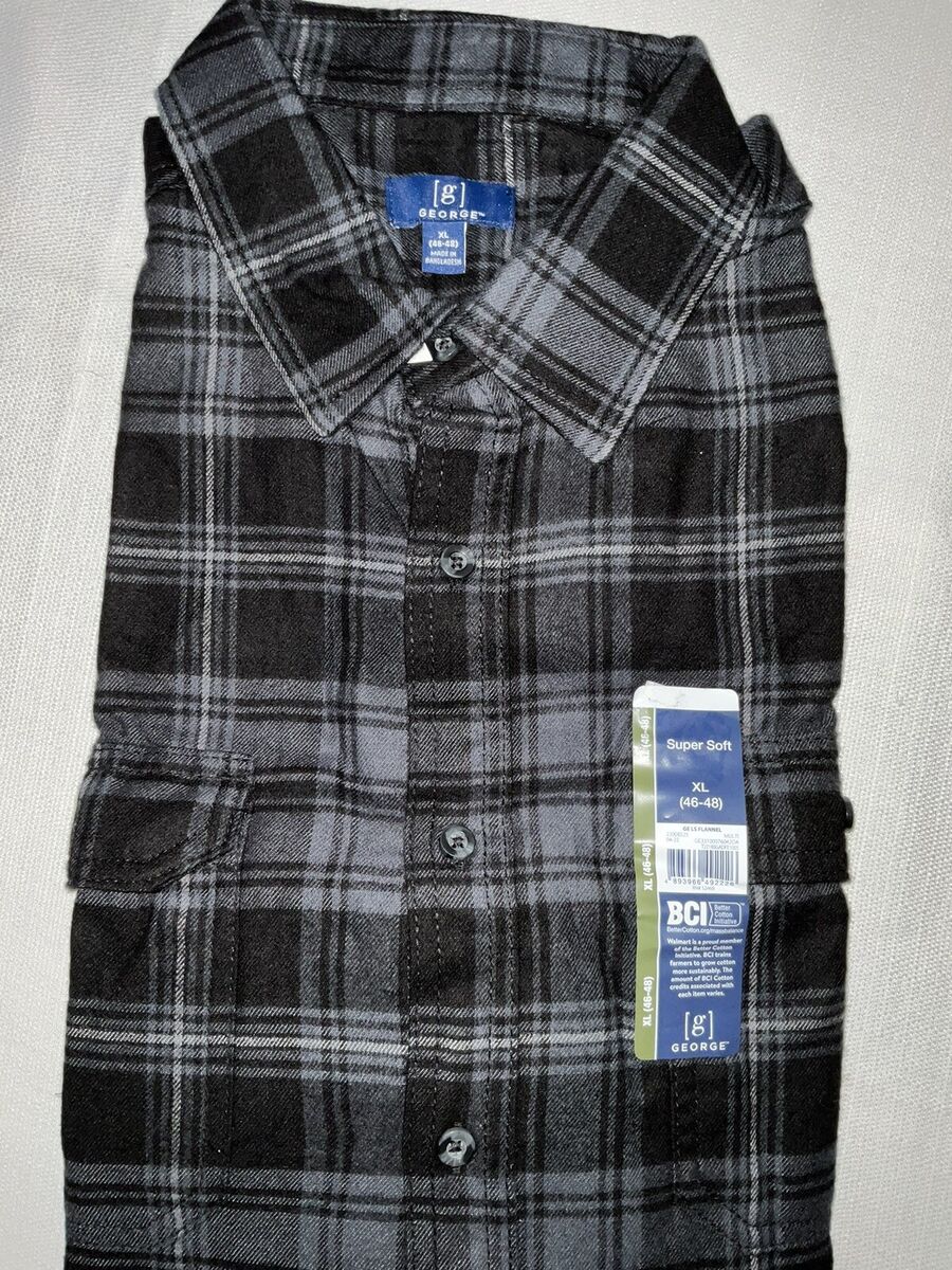 George, Super Soft, Long Sleeve Plaid Flannel Shirt, NWT George, Super Soft, Long Sleeve Plaid Flannel Shirt, NWT