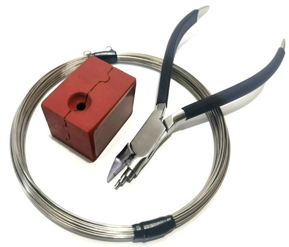 Kit de molde de cabeza de plantilla: molde de cabeza de plantilla de 22 g + alambre de acero inoxidable de 10 m + alicates Foto 2 de 4