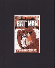 8X10" Matted Art Print DC Comic Book Batman: Batman, Comic Book Cover