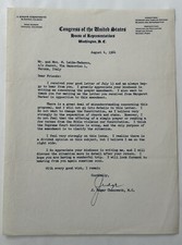 1964 Letter From The US Congress Chenoweth Prayer Amendment to Composer Leide-T