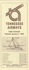 Tennessee Airways system timetable 1/3/84 [0071] Buy 4+ save 25%