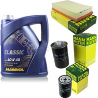 MANN-FILTER Inspektionspaket 5L Mannol Classic 10W-40 FüR Audi Cabriolet 2.0 E
