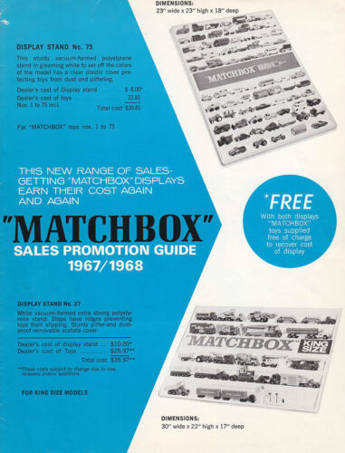 Matchbox original promo leaflet "Sales and Promotion Guide" Canada 1966 - Afbeelding 1 van 3