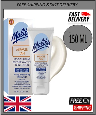 Malibu Sun Miracle Tan, Before and After Sun Lotion, Moisturising 150ml