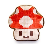 Fao Schwarz Pixel Retro Gamer Mushroom Toy Plush NWT FAO