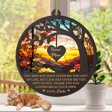 Personalized Bonus Mom Ornament Suncatcher Step Mom Mothers Day Gift Xmas