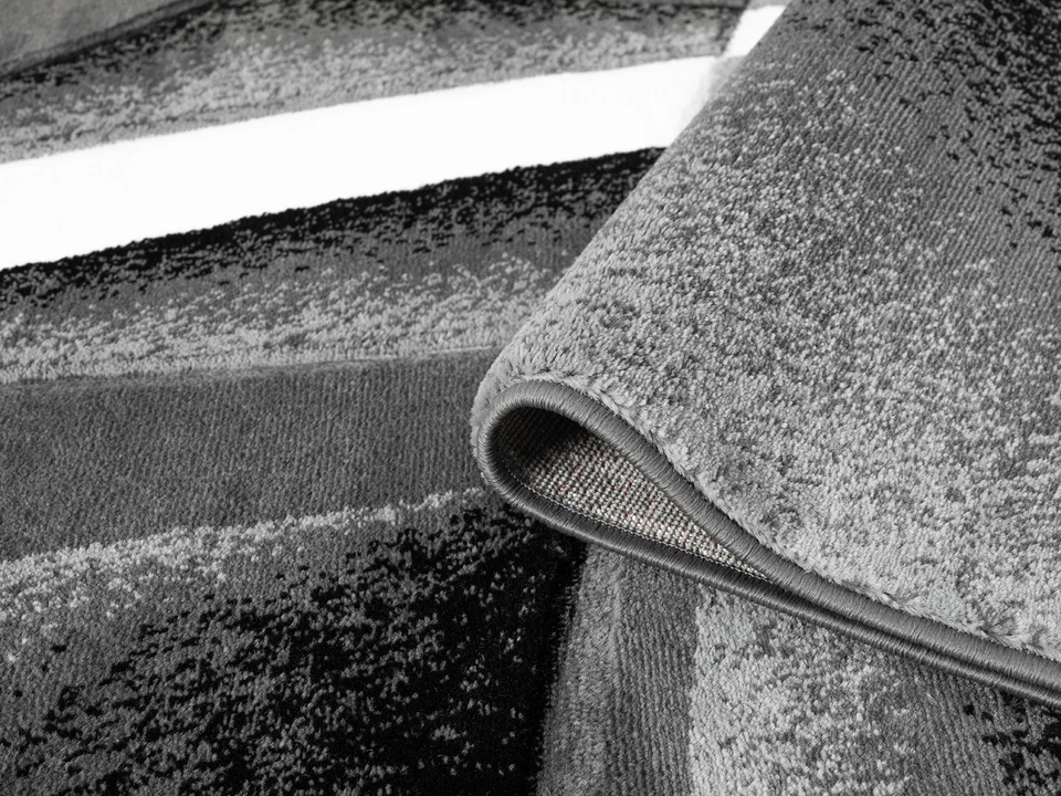 Modern Abstract Area Rug Hand Carved Geometric Carpet For Living Room PR1001 - Image 3 of 4