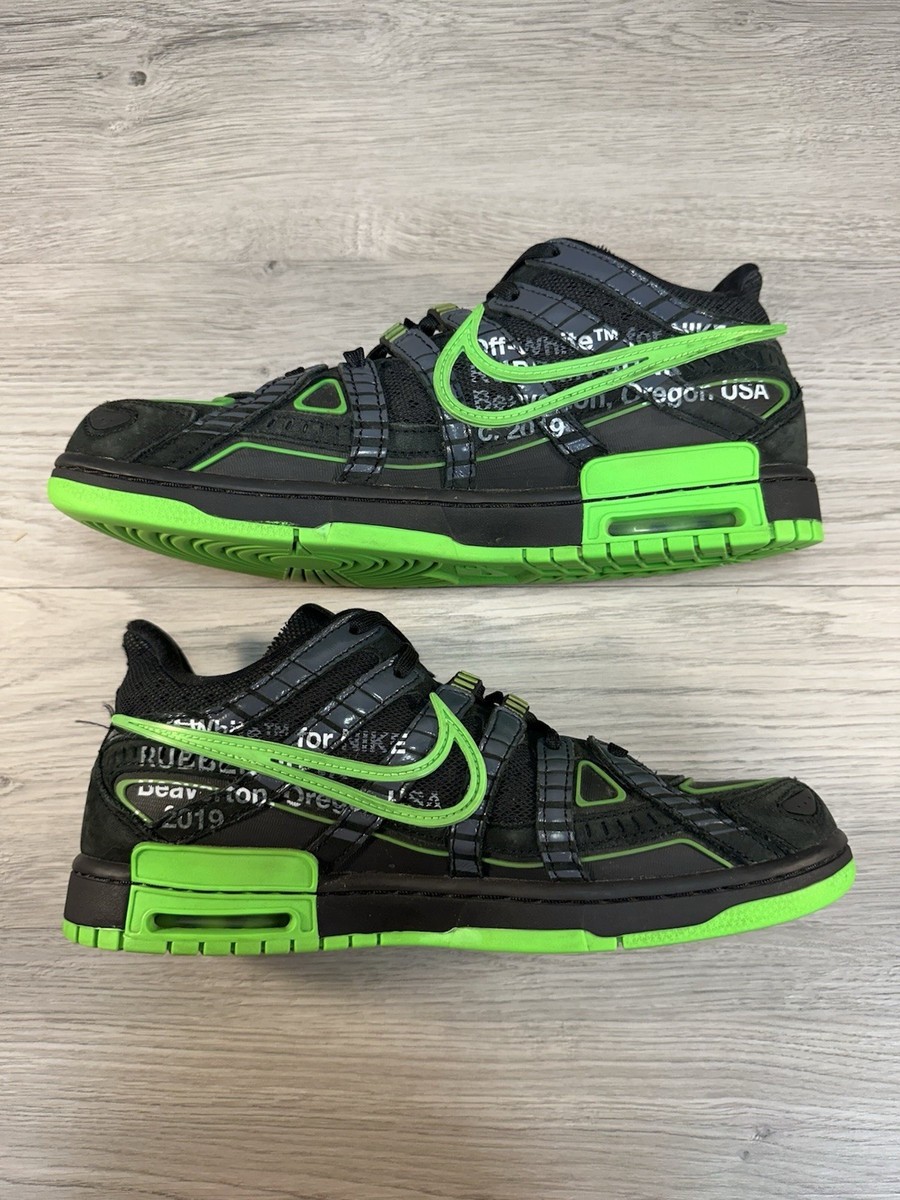 Nike Air Rubber Dunk x Off-White Low Green Strike - Size 9.5 | eBay