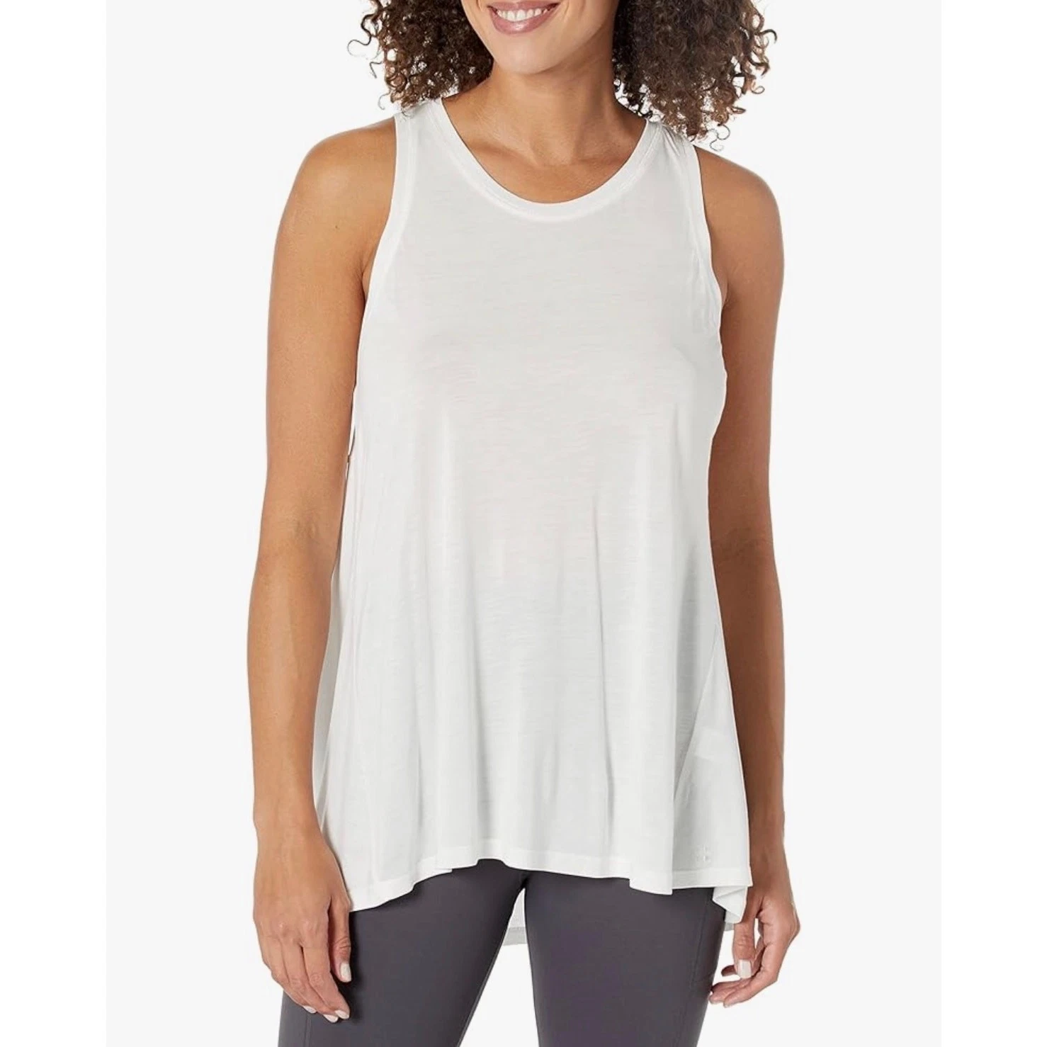 Sweaty Betty White Flowy Tank Top Lightweight Activewear Athleisure XS