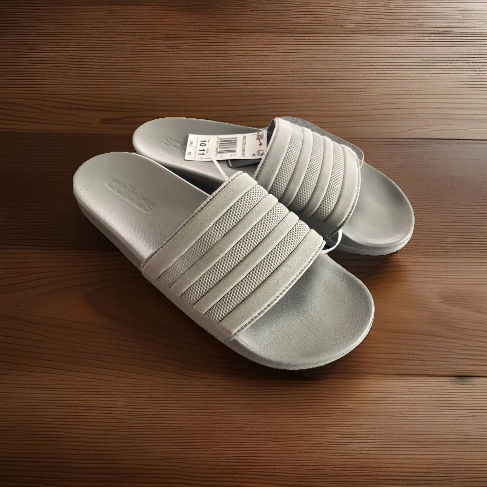 Adidas Adilette Comfort Slide Foam plantare regular fit uomo taglia 10 grigio