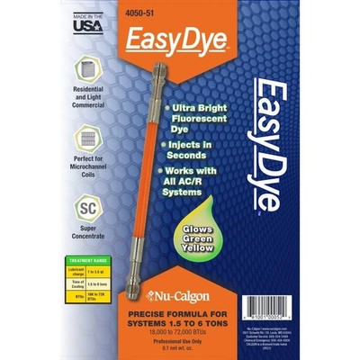 Nu-Calgon 4050-51 EasyDye Fluorecent Dye Injects in Seconds for 1.5 to 6 tons