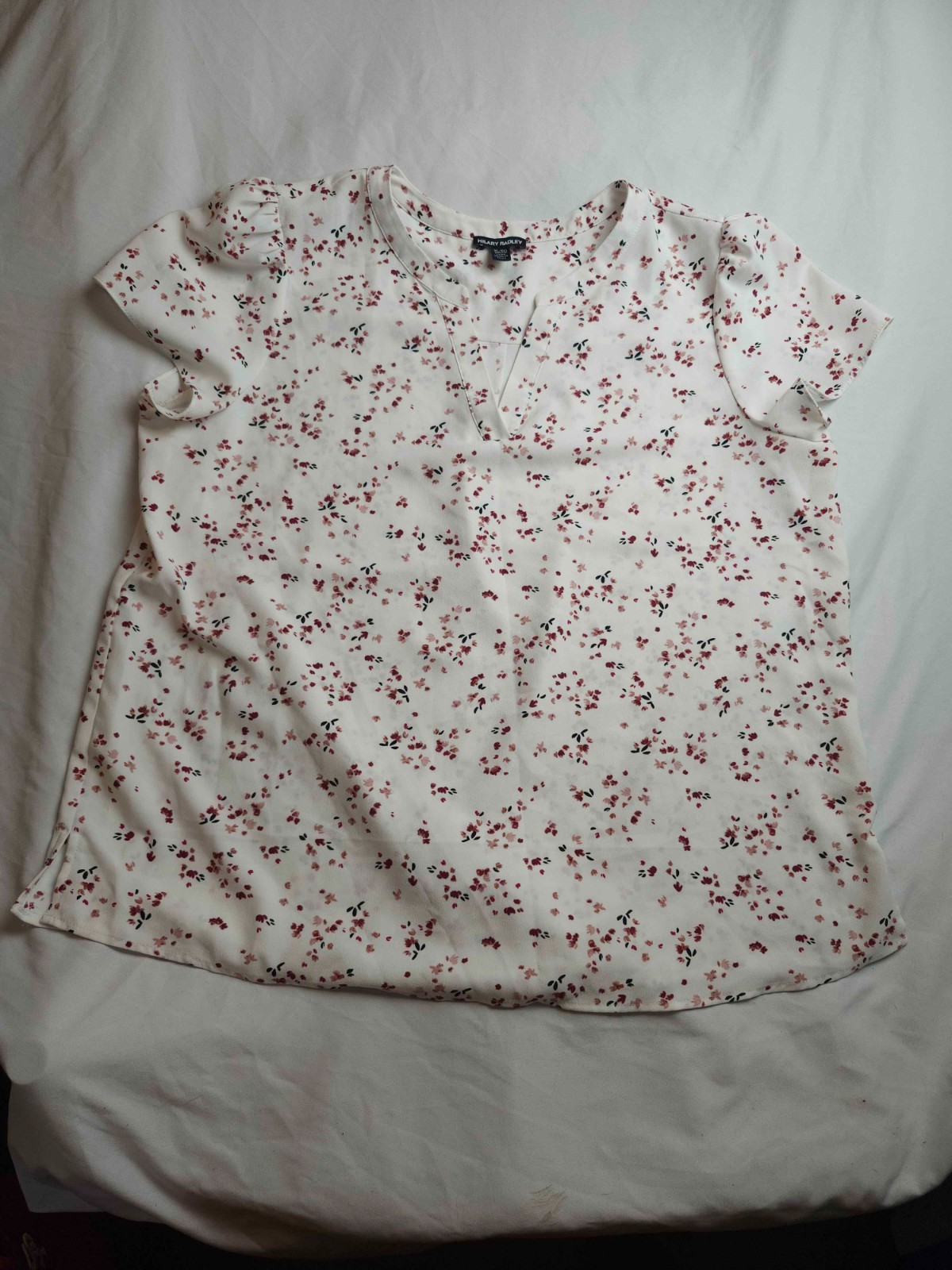 Hilary Radley Blouse Womens XL Floral Business Casual Coquette Cottagecore Fairy