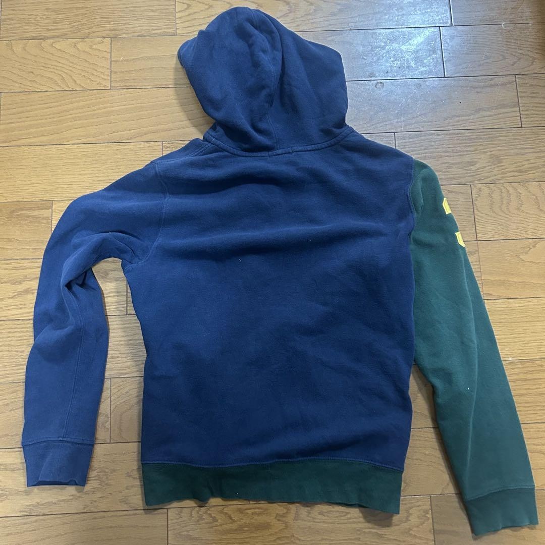 Ralph Lauren Polo Zip Felpa con Cappuccio Big Pony XL Navy Uomo Tg 18 20 Usata