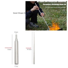 Outdoor Survival Portable Fire Blow Pipe, Retractable Camping Blow Tube, Fire St
