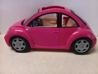 Mattel Barbie VW Volkswagen Beetle Y2K 2000 Hot Pink Car Without Mirrors Vtg