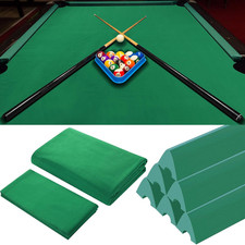 Billiard Cloth for 8 Ft Pool Table Pre Cut Felt with 6 Cloth Strips and 6 Pool T