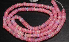 Pink Ethiopian Opal Rondelle Beads 16 Inch Strand Natural Welo Opal Jewelry Bead