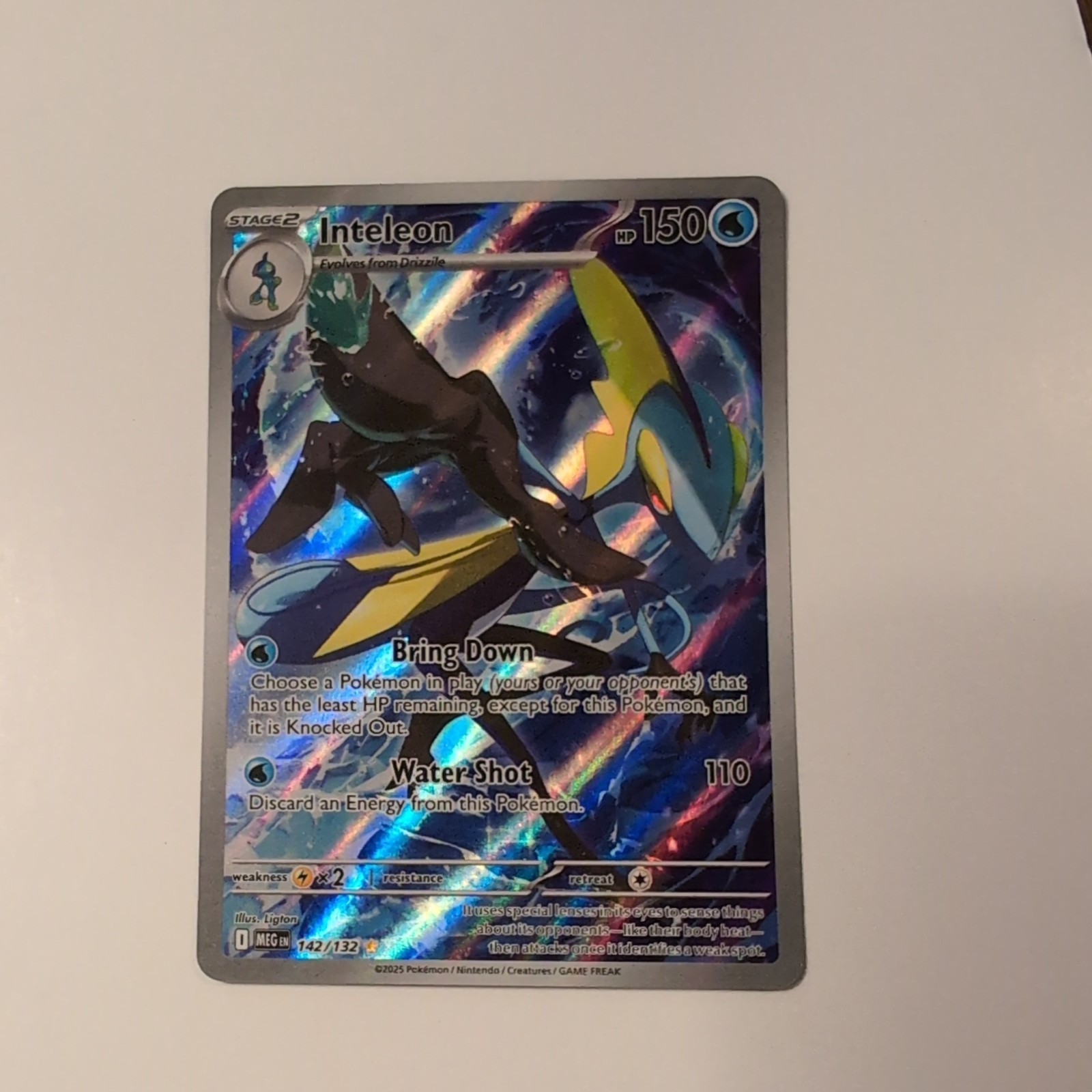 Pokemon Card Inteleon 142/132 Illustration Rare Mega Evolution Near Mint English