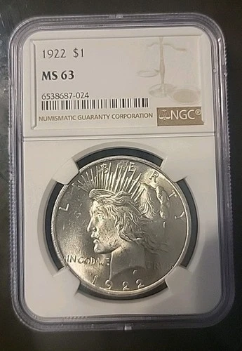 1922 Liberty Peace One Dollar NGC MS63