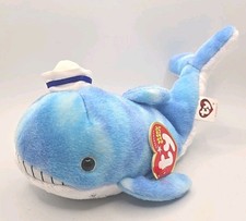 2004 Ty Beanie Baby "Captain" Retired Blue Whale BB17