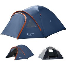 Zelt 4 Personen, Geräumiges Camping Zelt mit Vorraum & PVC-Fenster, Einfach A...