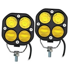 LED Combo Pod Lights Driving Fog Lights 2Pcs 3Inch 40W Waterproof Yellow
