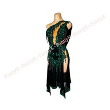 jz Handmade Women Samba Ballroom Swing Salsa Rumba Latin Dance Dress RHYTHM