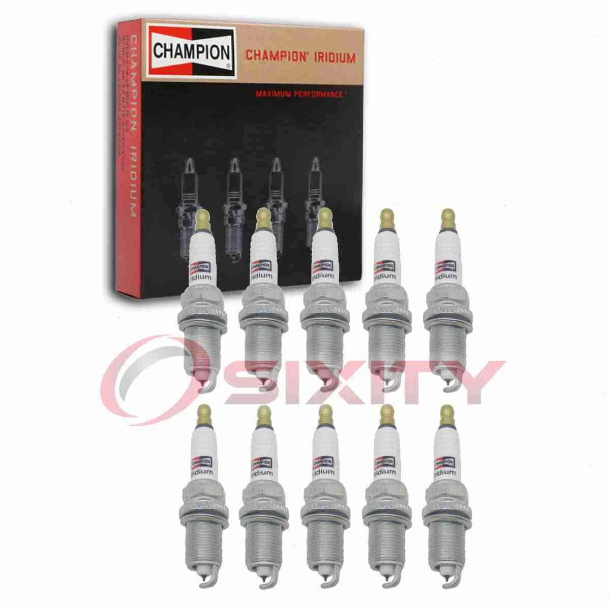 10 pc Champion Iridium Spark Plugs for 2007-2011 Audi S6 5.2L V10 Ignition qq