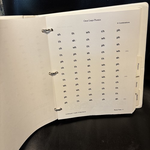 Great Leaps Reading Program 3 Ring Binder Campbell Mercer Adult - Bild 4 von 10