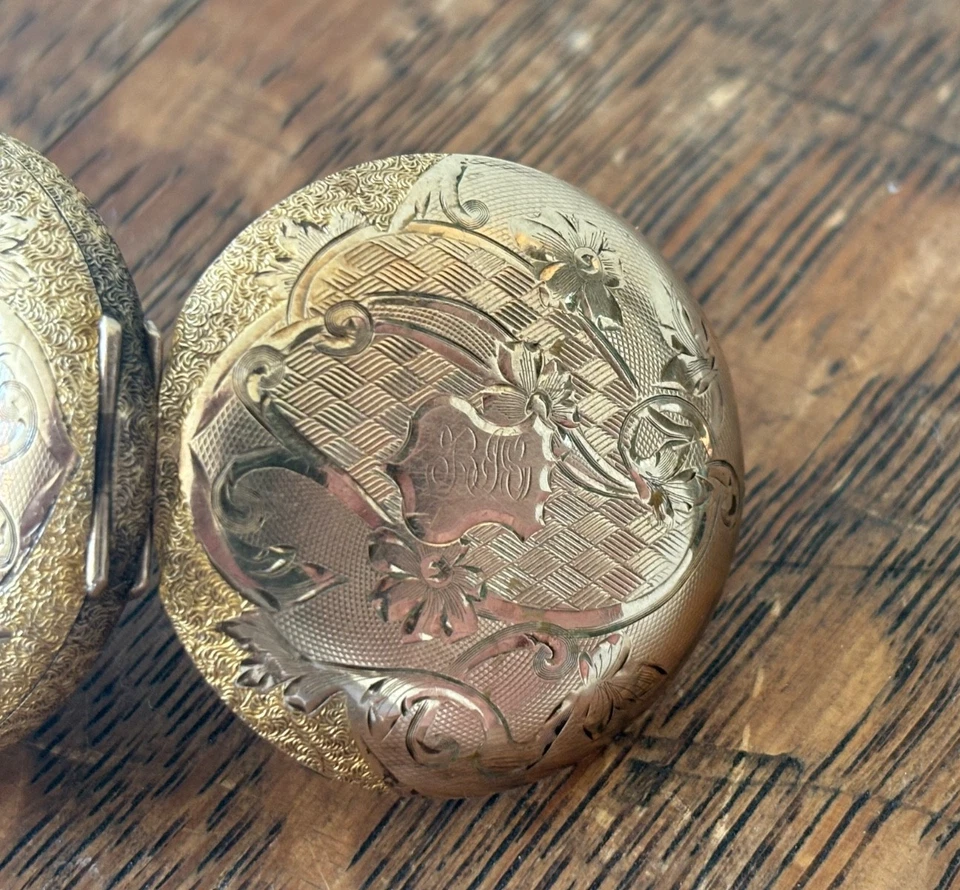 Vintage 1907 Elgin Pocket Watch Gold Filled Hunter 0s 7J Grade 320 Model 2 - image 3 of 4