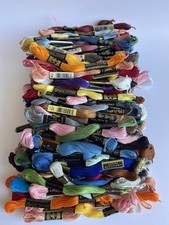 Lot of 230 DMC Embroidery Floss Skeins Assorted Colors Cross Stitch France