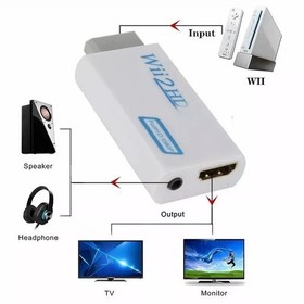 Portable Wii to HDMI Wii2 HDMI Full HD Converter Audio Output Adapter TV