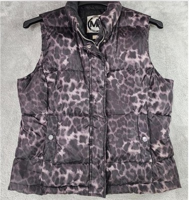 Michael Kors Jacket Women Animal Print Size m Chaqueta Sin Mangas Michael Kors m