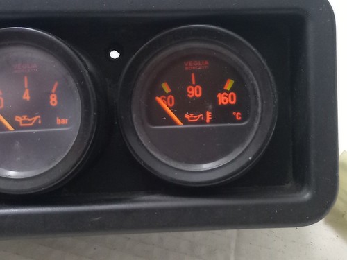 FIAT CRUSCOTTO STRUMENTO OROLOGIO MANOMETRO PRESSIONE KM USATO VEGLIA BORLETTI - Picture 5 of 8