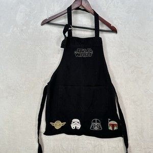 Williams Sonoma Apron Kids Star Wars Yoda Darth Vader Boba Fett Black