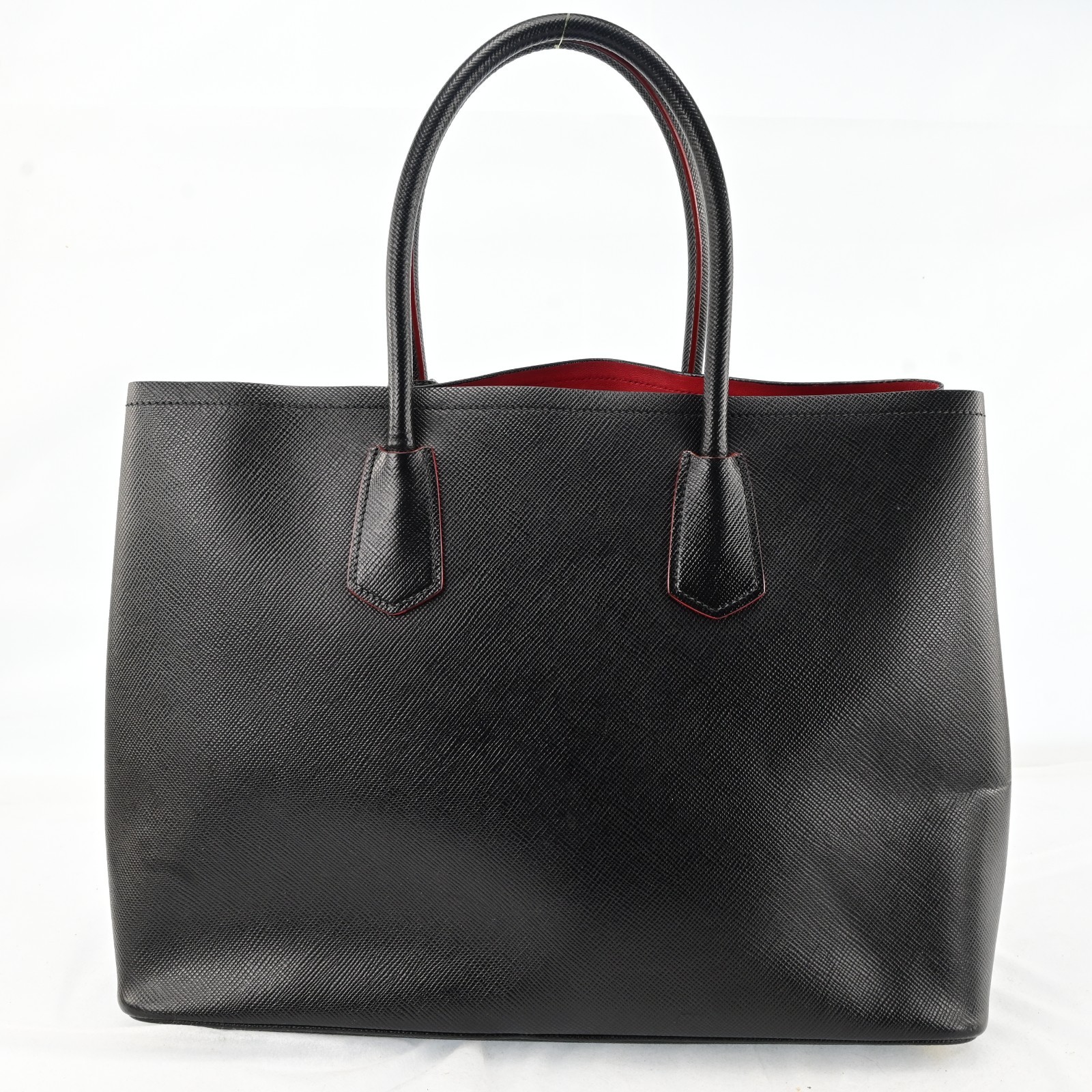 Auth PRADA Logo Handbag Bag Leather Black N2730YS802 thumbnail 3