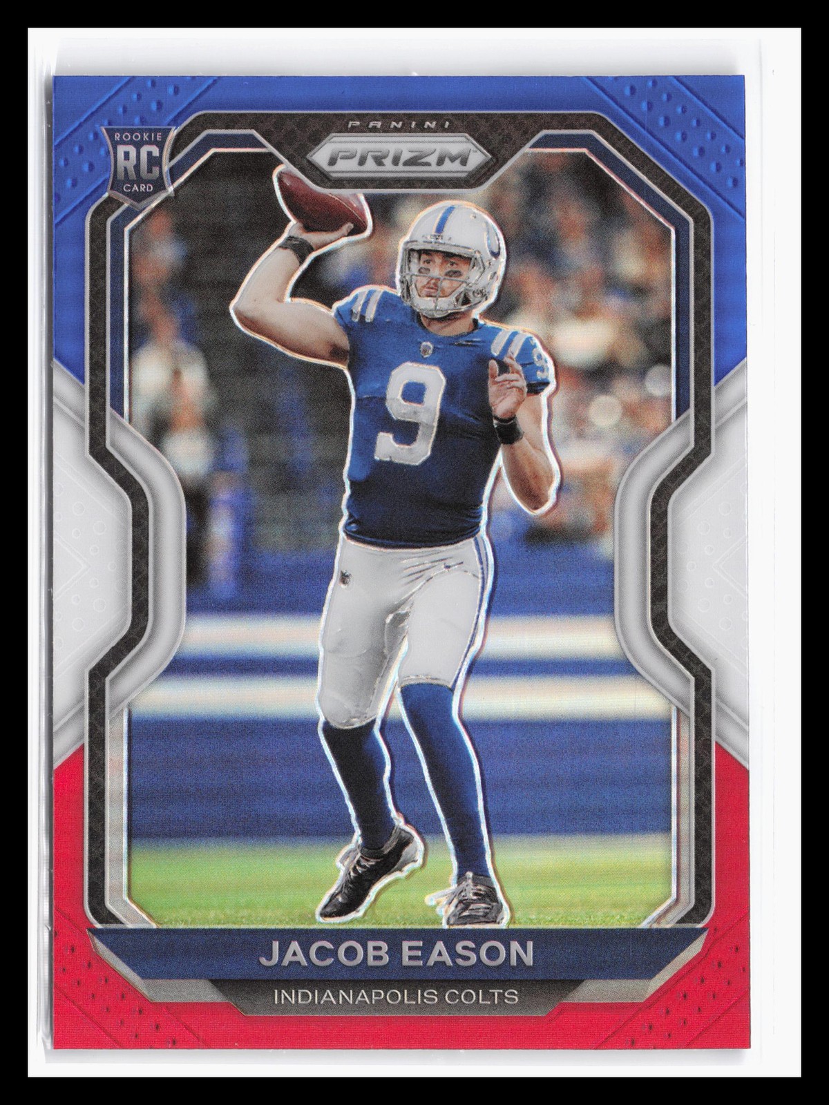 2020 Panini Prizm Prizm Red White and Blue #331 Jacob Eason Colts Rookie