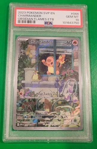 Pokémon Charmander TCG #044 SVP en Black Star Promo, Obsidian Flames PSA 10