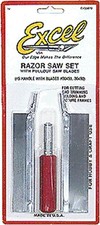 Excel Tools Razor Saw Set Handle w/2 Blades, Carded 55670