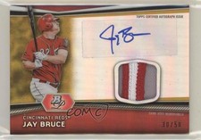 2012 Bowman Platinum Relic Gold Refractor 30/50 Jay Bruce #AR-JB Patch Auto s7f