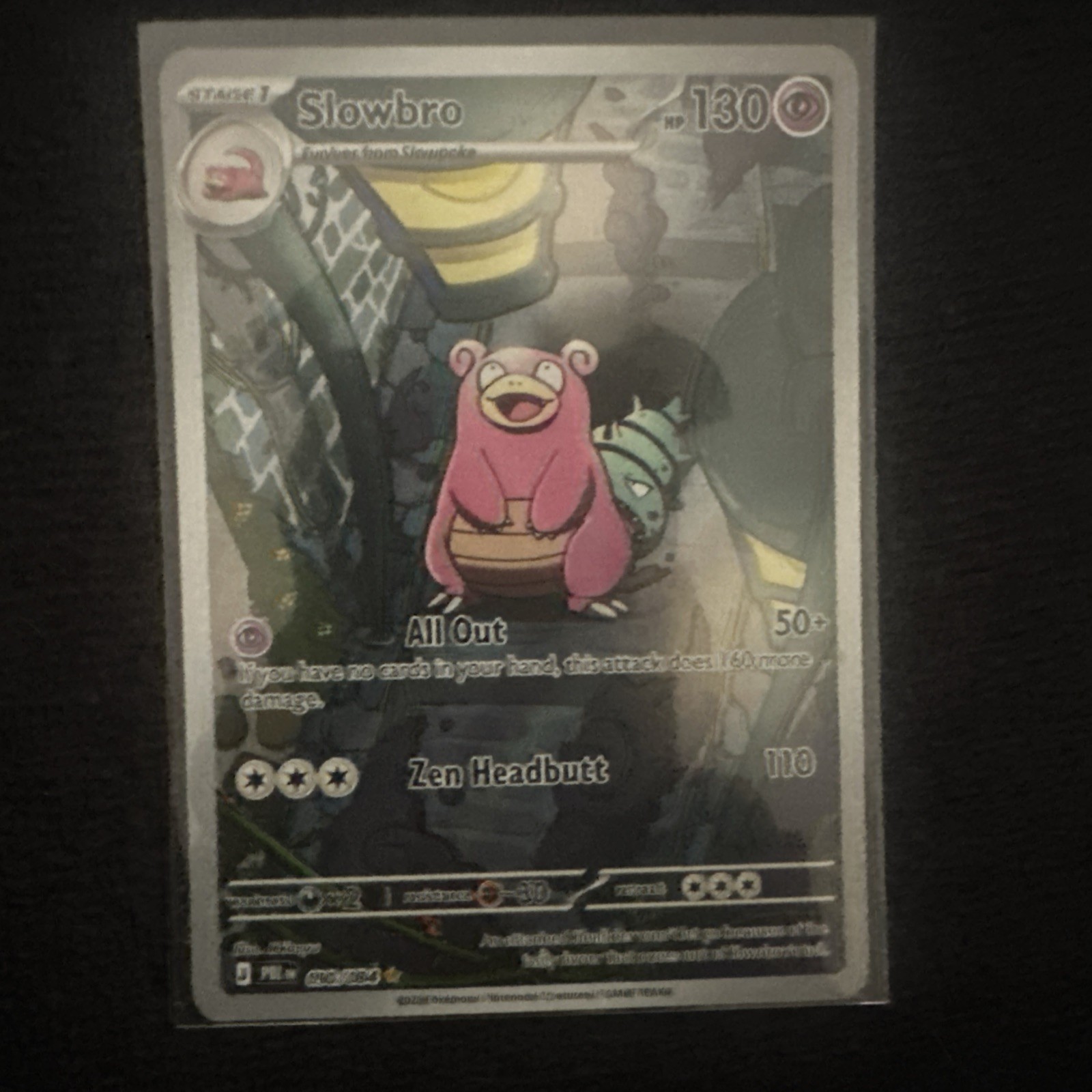 Slowbro 90/84 Illustration Rare Pitch Black. Great Centering, Grading Contender 