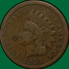 1864 L On Ribbon Indian Head Cent Very Good VG Coin #39492