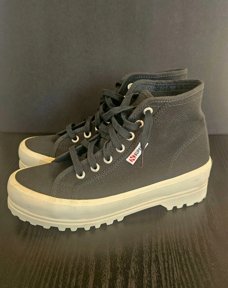 Superga 2341 Alpina высоты верхнего кроссовок лес зеленый женщин размер 7,5 - Изображение 2 из 4