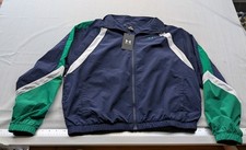 New Under Armour Womens Icon Crinkle Track Jacket Windbreaker 80 Sz Small Loose