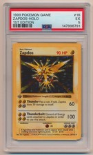 PSA 5 Pokemon Base Set 1st Edition Holo Rare Zapdos 16/102 EX Condition!
