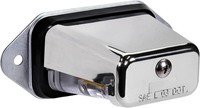 TRUE MODS Chrome Boat Trailer LED License Plate Light [Surface Mount] [DOT FMVSS
