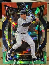 2025 Panini Select Baseball Colt Keith Concourse #68 Cracked Ice/Red&Green Prizm