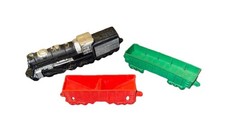 Vintage Auburn Rubber Engine  2 Train Cars Mid-Century