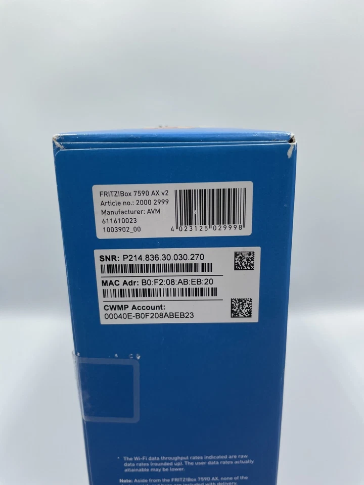 FRITZ!Box 7590 AX V2 Wi-Fi 6 DSL Modem Router with Gigabit LAN – Factory Sealed - Image 3 of 4