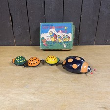 Mechanical Lady Bug Family Parade Tin Wind-up Toy in Box MIB